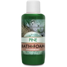 Badeschaum mit Ätherischem Pine Öl und Epsom Salz 1000 ml - Guter Schlaf - Schönheit - Baden - Körperpflege - Wellness - Entspannung - Aromatherapie - SPA - Pine Aroma - Schaumbäder