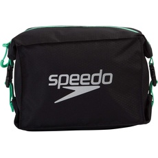 Speedo Unisex Erwachsene Pool Slide Bag Pooltasche, Schwarz/Grün Glow, Einheitsgröße
