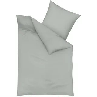 Traumschlaf Feinbiber Bettwäsche Uni – Warme Winterbettwäsche aus 100% Baumwolle – kuschelig angeraut, atmungsaktiv & hautfreundlich – mit Reißverschluss – 140x200 cm + 70x90 cm, grau