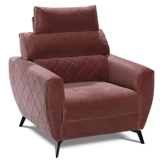 Leder Design Couch Polster Sitz 2+1+1 Sofa Garnituren Kunstleder Set Garnitur - Rosa