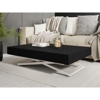 WFL GROUP Cavetta U 120-200 x 76 x 80 cm Schwarz/Kaschmir