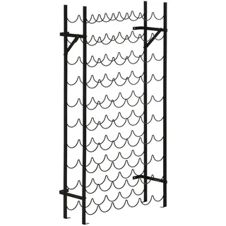 Homcom Weinregal, Eisen, Stahl, Schwarz , Metall , 205x118x63 cm , Weinregale