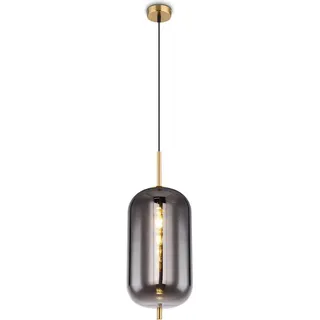 Hängelampe Esszimmer Hängeleuchte Wohnzimmer Rauchglas Pendelleuchte Küche - Gold, Grau
