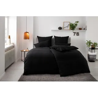 OTTO home Desner unifarben Schwarz 135 x 200 cm + 40 x 80 cm