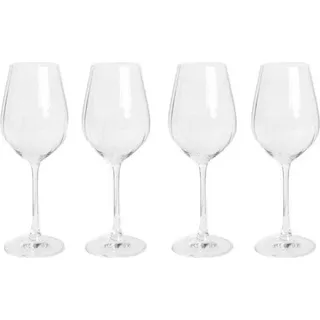 HOMLA Satz BRILLIANT BLISS geriffelte Weingläser 4 Stück. 0,5 l - Transparent