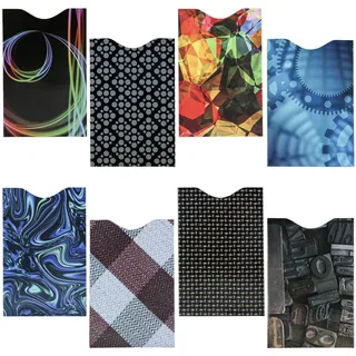 Kurtzy RFID Blocker Kartenhülle für EC Karten (8 Pack) - Kontaktlose EC Kartenhülle für Männer und Frauen - Kartenschutzhülle Gegen Datenklau bei Kredit- oder Debitkarten - Slim Design für Geldbörsen