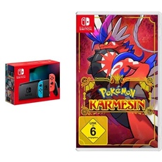 Nintendo Switch Konsole - Neon-Rot/Neon-Blau + Pokémon Karmesin - [Nintendo Switch]