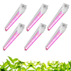 Pflanzenlampe Led Red & Blue & 3500k Plant Light for Indoor Plants, 3 Light Modes & 10 Level Brightness 6PCS Grow Lamp with Auto ON/OFF 4/8/12H Timer for All Plants(420 LED)