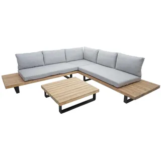 Mendler Garten-Garnitur HWC-H54 5-tlg. Grau