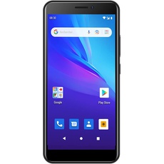 Konrow - Star 55 PLUS - 4G Smartphone mit Dual SIM - Display 5,45'' QHD, 16GB Speicher, 3GB RAM, Bluetooth 4.0, Wifi, GPS, Akku 3000mAh, 2 Kameras mit 8 & 5 Mpx - Android 12 (Go Edition) - Schwarz
