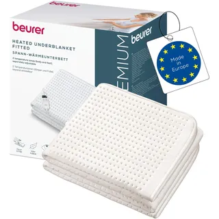 Beurer UB 101 Cosy Wärmeunterbett, Wärmebettunterlage für Einzelbett, 198 x 92 cm, Matratzenheizung mit 2 Wärmezonen, Variable Abschaltautomatik, 9 Temperaturstufen, ECO-Modus, waschbar