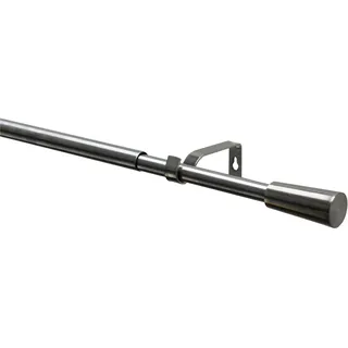 GARDINIA Vorhangstange Kos Kegel 1-läufig Ø 19 mm 120 cm Silber/Weiß