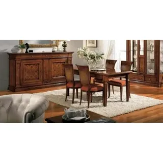 Esszimmer-Set Tisch Mit 4x Stühle JVmoebel - Braun