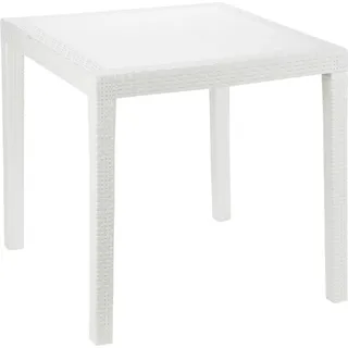 Outdoor Tisch - Weiß 79x79x72h cm - Weiß