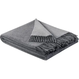 Biederlack Kuscheldecke Cashmere 150 x 200 cm Mischgewebe Grau