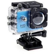 ZHUTA Action Kamera 1080P HD 2.0 Zoll Bildschirm Unterwasserkamera,3MP wasserdichte Sports Kamera mit Zubehör Kits,für Schwimmen Tauchen Fahrrad Motorrad usw(blau)