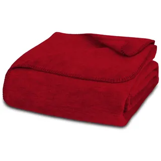 Glart Kuscheldecke uni burgunderrot Decke 130x170 cm Sofa, weiche & warme Wolldecke extra flauschig als Sofadecke Couchdecke, kuschel Wohndecke Kuscheldecke, Plüsch Sofaüberwurf Decke, U1B