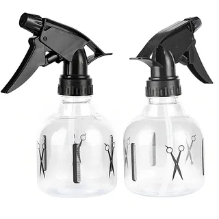 TakFree 2 Stück Sprühflasche klein 250ml Zerstäuber Sprühflaschen Haare Pflanzen Transparent Leere Wassersprühflasche Pflanzensprüher für Blumen