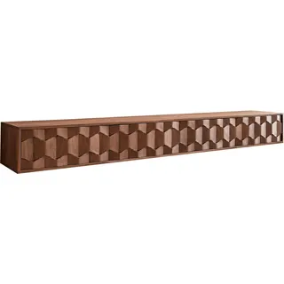 DeLife Lowboard Fevo 220 cm Akazie Braun 4 Türen schwebend