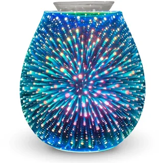 Zen'Arôme - Duftwachsbrenner Calorya n°6 - Elektrischer Duftbrenner für parfümiertes Fondant - Duftlampe mit Dimmer und abnehmbarer Schale - Original 3D-Effekt-Dekor, Farbige Raumbeleuchtung