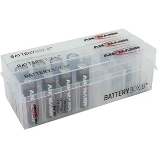 Ansmann Batteriebox für AAA Micro, AA Mignon Akkus & Batterien, Spezialbatterien & Speicherkarten - Akkubox zum Schutz & Transport für 8 Accus - Batterie Box & Akku Box zur Aufbewahrung - 3 Stück