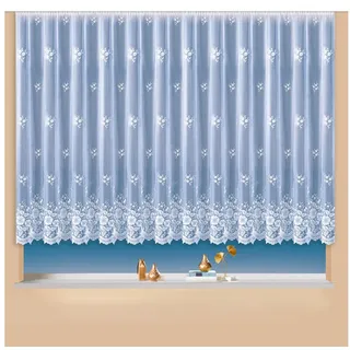 WECKBRODT Gardine »Verona« Kräuselband 1 Stk. tlg. Jacquard, strukturiert, Allover, floral, halbtransparent, Bordüre, , Store Weckbrodt weiß