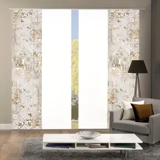 HOME WOHNIDEEN Schiebegardine »HOLNY 4er SET« Paneelwagen 4 Stk. tlg. Schiebevorhang Digidruck 4er Set HOLNY, grau