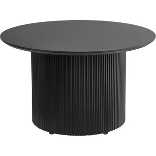 BELIANI Couchtisch Schwarz MDF Platte Metallfuß ø 50 cm Modernes Design Wohnzimmer - Schwarz