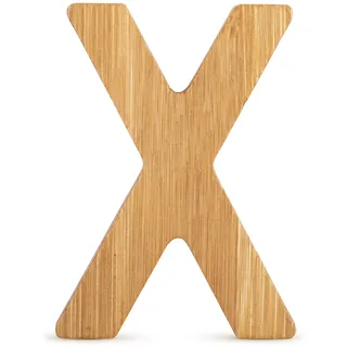 small foot 12077 ABC Buchstabe X aus nachhaltigem Bambus, kombinierbar mit anderen Buchstaben als Deko oder Türschild