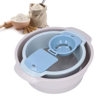 Cocoarm 4-teiliges Pollensieb-Set, Sieb-Mehlsieb-Set, Stapelbares Design, Leichtes Trimmtablett mit Netz für das Backen in der Küche,24,5 x 7,8 cm