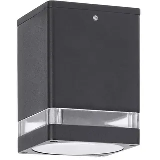 Rabalux 7818 Außendeckenleuchte Zombor, GU10, Aluminium, anthrazit, 9x9cm - Schwarz