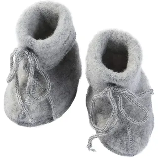 Engel Natur, Baby-Schühchen Fleece, 100% Wolle (kbT) (62/68-74/80, Hellgrau Melange)