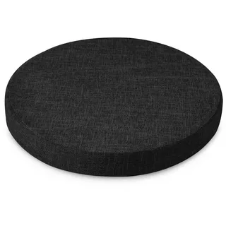 AddGrace Runde Sitzkissen für Esszimmerstühle 1er-Pack 40x40cm schwarz
