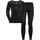 Fundamentals I Langarm Thermoshirt und Thermohose Schwarz L