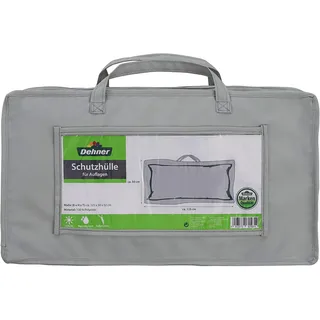 Dehner Abdeckung für Auflagen oder Kissen, ca. 125 x 50 x 32 cm, Polyester, grau