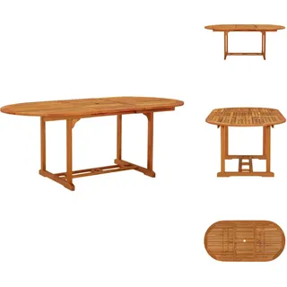 vidaXL Gartentisch 200x100x75 cm Massivholz Eukalyptus - Gartentische - Braun