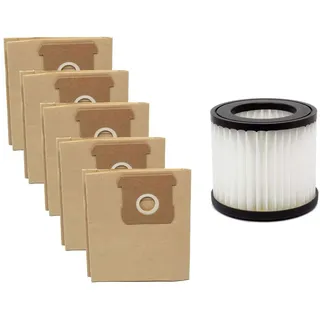 Parkside Staubsaugerbeutel + Faltenfilter Set (bestehend aus 5 Staubbeutel und 1 Faltenfilter), für Parkside Nass-/Trockensauger PNTS 20-Li A1 - LIDL IAN 310656