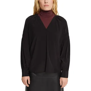ESPRIT Damen 112EE1F315 Bluse, 001/BLACK, XS