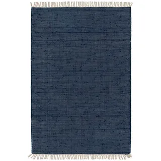 benuta Pop Teppich aus recyceltem Material Tom Dunkelblau 120x170 cm , Textil , Beton Optik , Rechteckig , 120x170 cm , Oeko-Tex® Standard 100 , für Fußbodenheizung geeignet , Teppiche und Böden, Teppiche, Webteppiche