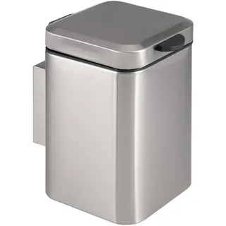 bremermann Wand-Kosmetikeimer 3 Liter, silber, Edelstahl , Metall , 16x24x23 cm , Badaccessoires, Abfalleimer