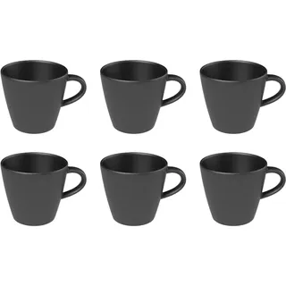 Villeroy & Boch Kaffeetasse Manufacture Rock 0,15 l Schwarz 6 St.