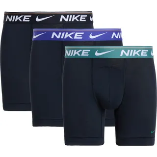 NIKE Underwear Boxer "BOXER BRIEF 3PK" Packung, 3er, 3 Stk. mit Markenlabel, blk evrgrün aura, deep night, blk wb