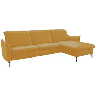 Livetastic Ecksofa , Gelb , Textil , Ottomane rechts, L-Form , 233x179 cm , Hocker erhältlich, motorische Relaxfunktion, Armteil links, Armteil rechts , Wohnzimmer, Sofas & Couches, Wohnlandschaften, Ecksofas