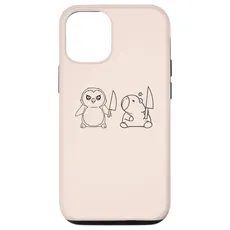 Hülle für iPhone 12/12 Pro Pinguin und Capybara und Messer