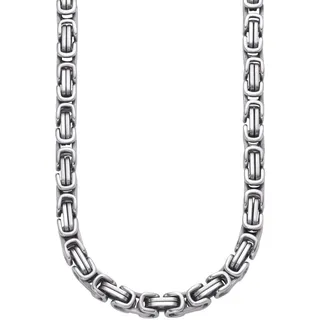 Edelstahlkette FIRETTI "Schmuck Geschenk Halskette Königskette versch. Längen" Gr. 60, silber (edelstahlfarben), Halsketten, Herren, 60, Edelstahl, B: 6,7mm, Edelstahlkette, B:6,7mm