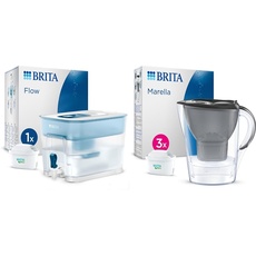 BRITA Flow Wasserfilter XXL mit Zapfhahn inkl. 3x MAXTRA PRO All-in-1 Kartusche – Filter zur Reduzierung von Kalk, Chlor, Blei, Kupfer & geschmacksstörenden Stoffen im Wasser
