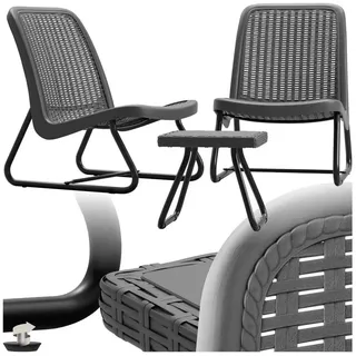 Tectake tectake® Sitzgruppe Modica für 2 Personen in Rattanoptik