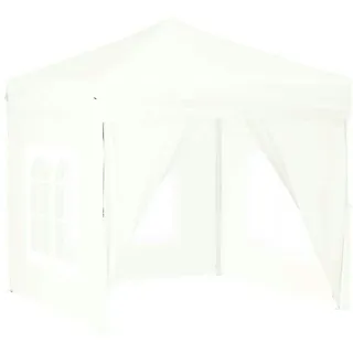 vidaXL Partyzelt Faltbar mit Seitenwänden Weiß 2 x 2 m 