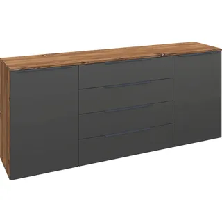 borchardt Möbel Tom 166 x 72 x 35 cm grau (eichefarben vintage, graphit)