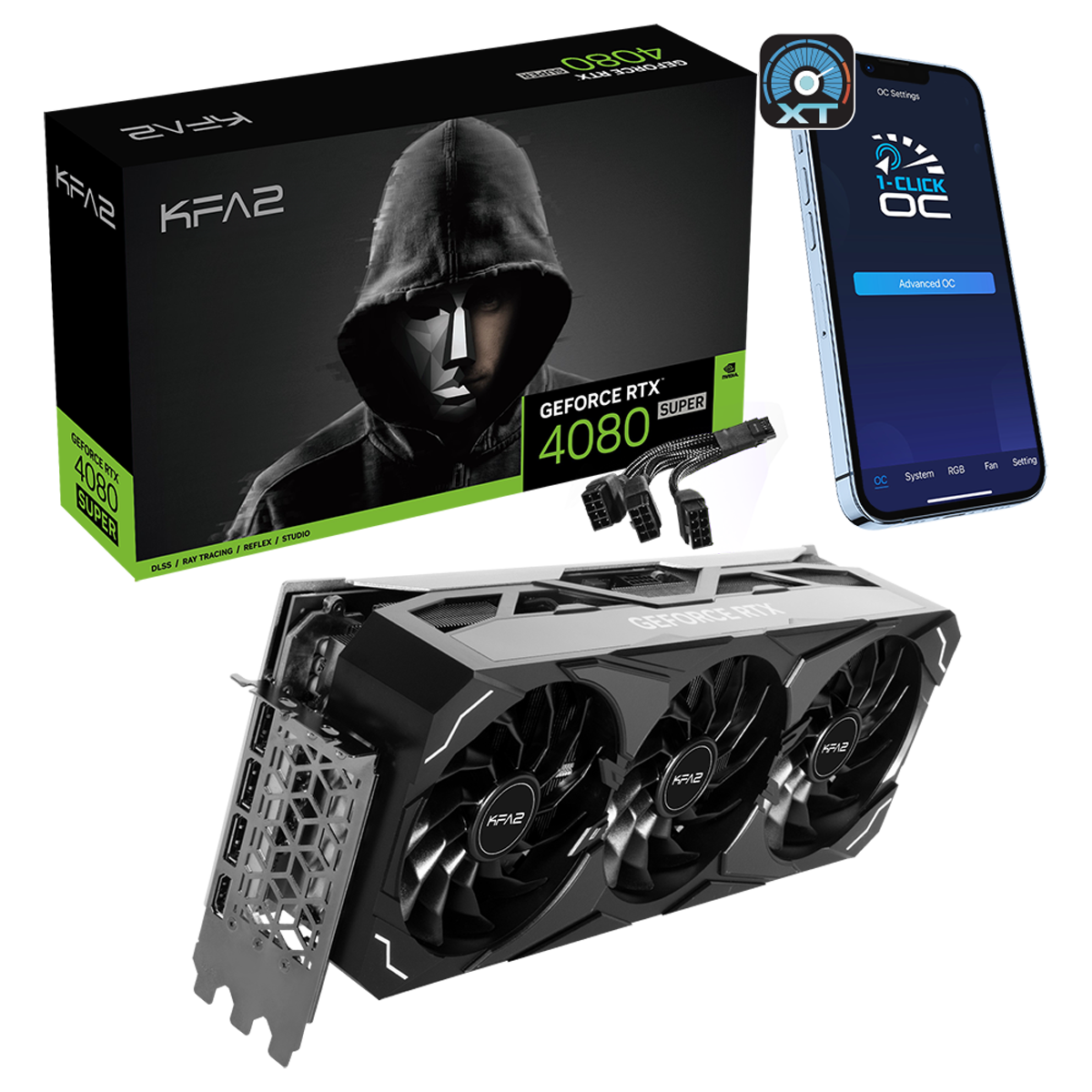 Bild von GeForce RTX 4080 SUPER ST (1-Click OC), 16GB GDDR6X, HDMI, 3x DP (48SZM6MD9STK)